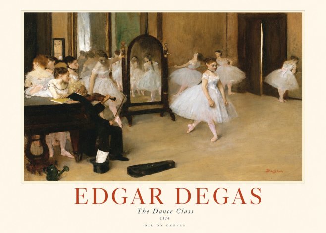 Edgar Degas The Dance Class II No1 - Póster