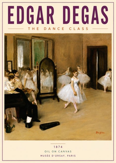 Edgar Degas The Dance Class II No6 - Póster