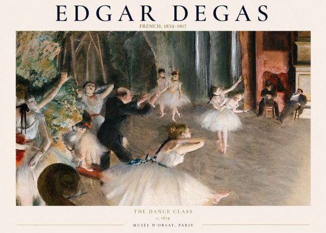 Edgar Degas The Dance Class III No1 - Póster