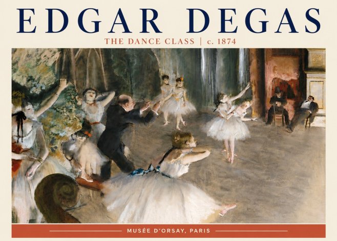 Edgar Degas The Dance Class III No4 - Póster