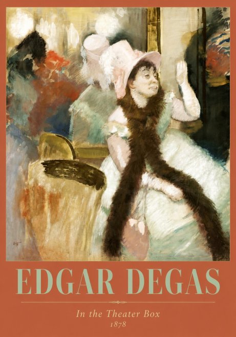 Edgar Degas In the Theater Box No2 - Póster