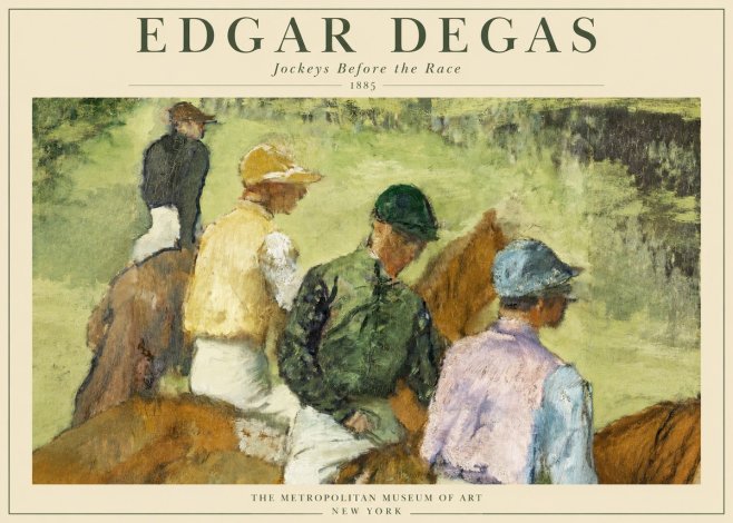Edgar Degas Jockeys Before the Race No1 - Póster