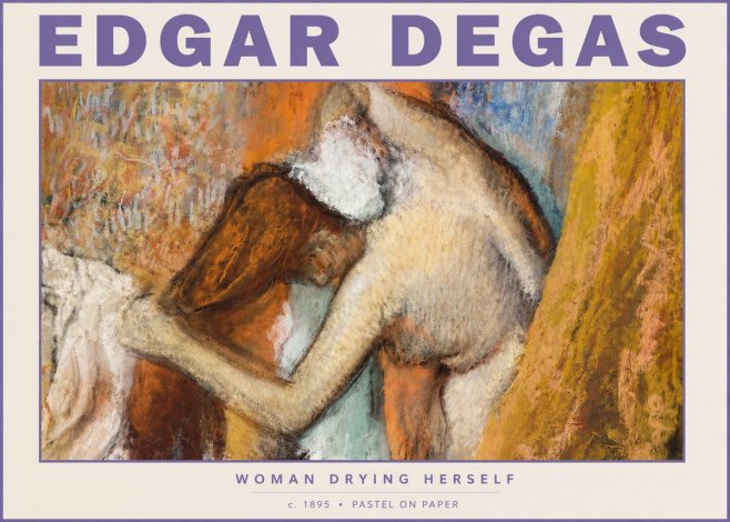 Edgar Degas Woman Drying Herself I No5 - Póster