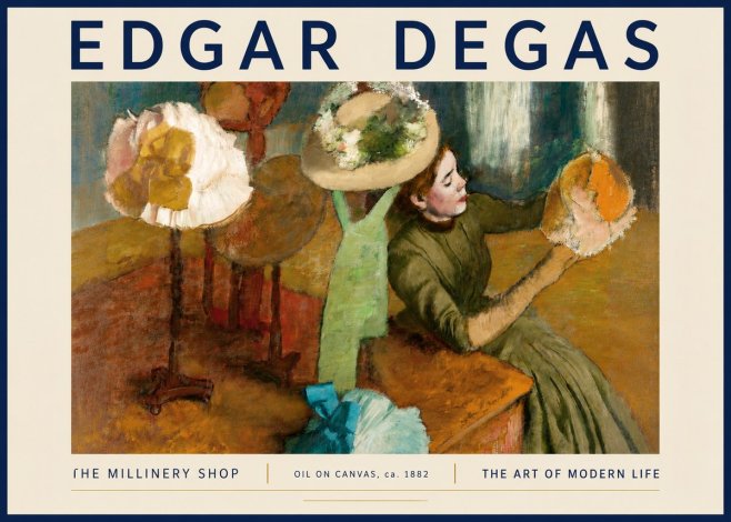 Edgar Degas The Millinery Shop, Ca. 1882 No5 - Póster