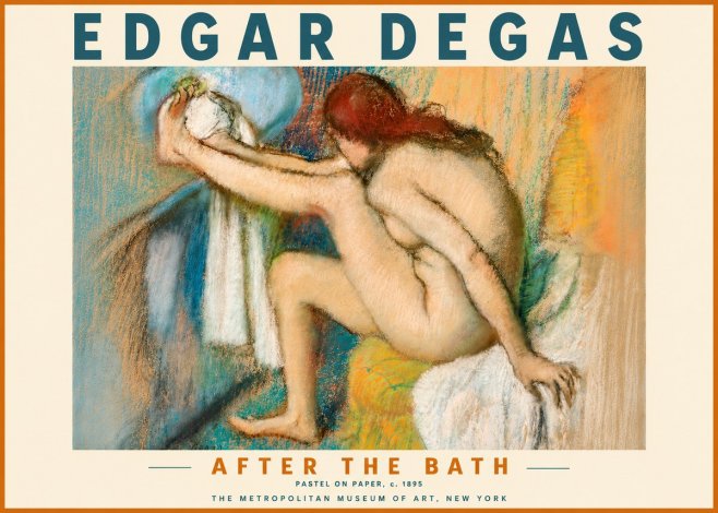 Edgar Degas After the Bath II No6 - Póster