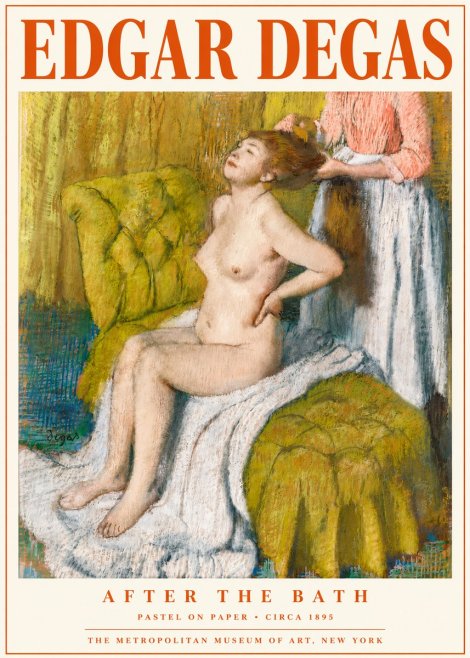 Edgar Degas After the Bath III No4 - Póster