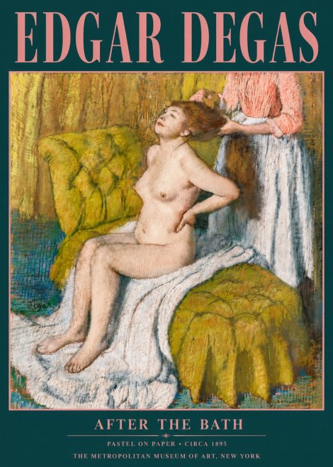 Edgar Degas After the Bath III No5 - Póster