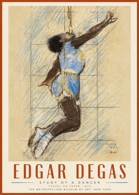 Edgar Degas Study of a Dancer No6 - Póster