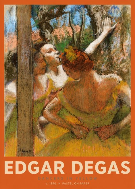 Edgar Degas Dancers in Yellow No2 - Póster