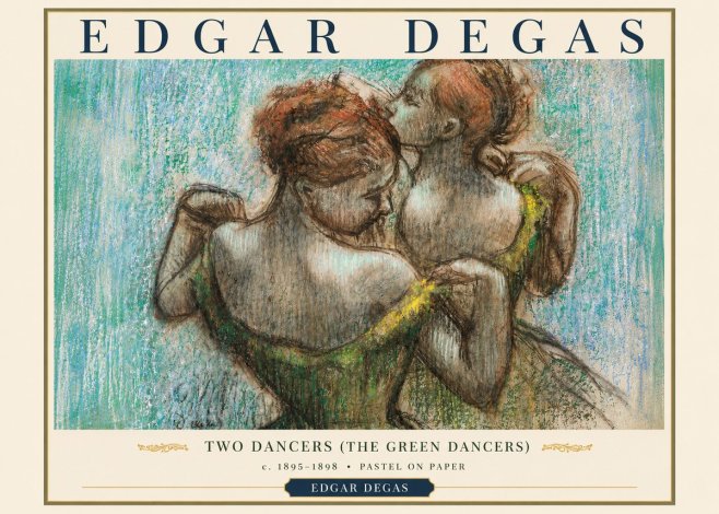 Edgar Degas Two Dancers (the Green Dancers) No3 - Póster