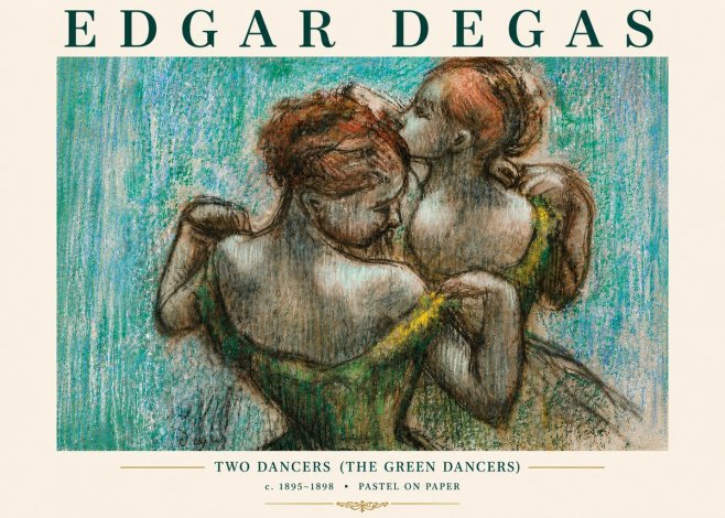 Edgar Degas Two Dancers (the Green Dancers) No5 - Póster