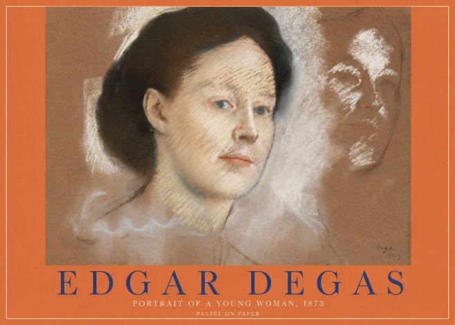 Edgar Degas Portrait of a Young Woman No2 - Póster