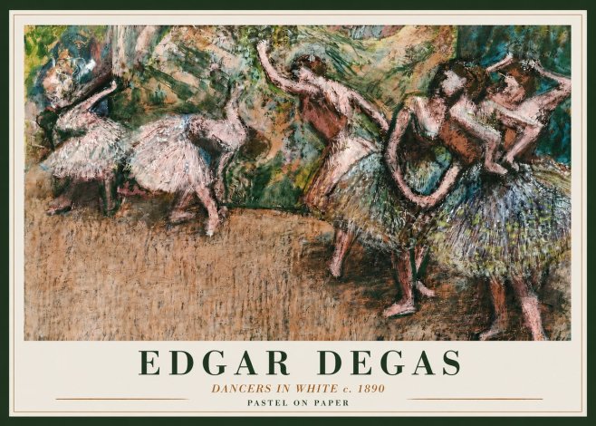 Edgar Degas Dancers in White C. 1890 No3 - Póster