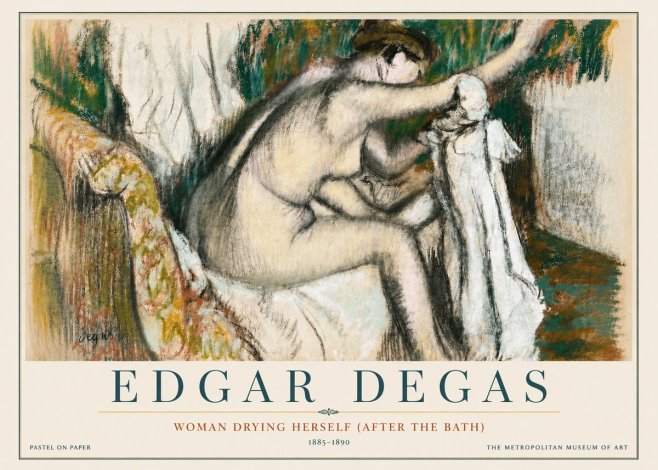 Edgar Degas Woman Drying Herself (After the Bath) No5 - Póster