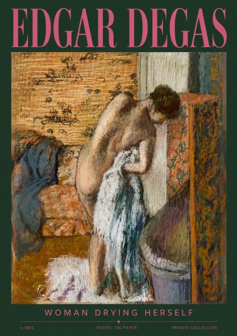 Edgar Degas Woman Drying Herself II No3 - Póster