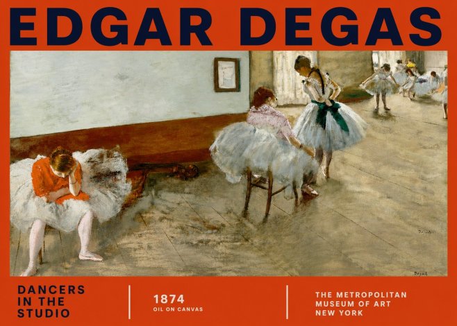 Edgar Degas Dancers in the Studio No2 - Póster