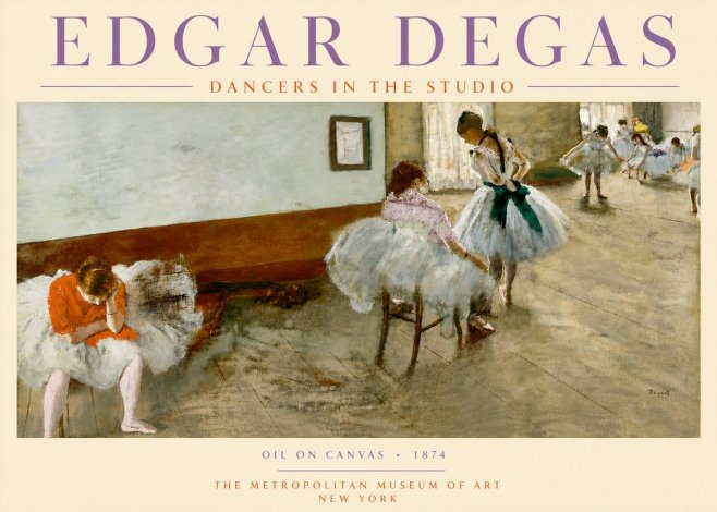 Edgar Degas Dancers in the Studio No4 - Póster