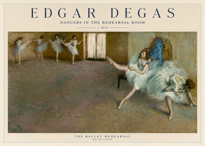 Edgar Degas The Ballet Rehearsal No1 - Póster