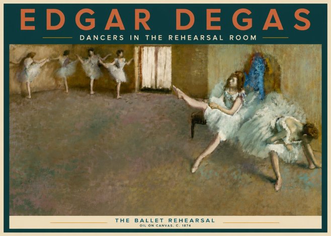 Edgar Degas The Ballet Rehearsal No3 - Póster