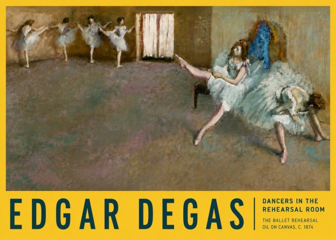 Edgar Degas The Ballet Rehearsal No5 - Póster