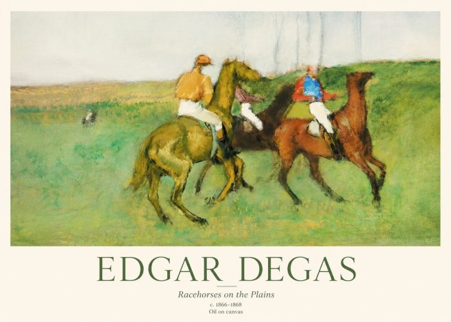 Edgar Degas Racehorses on the Plains No1 - Póster
