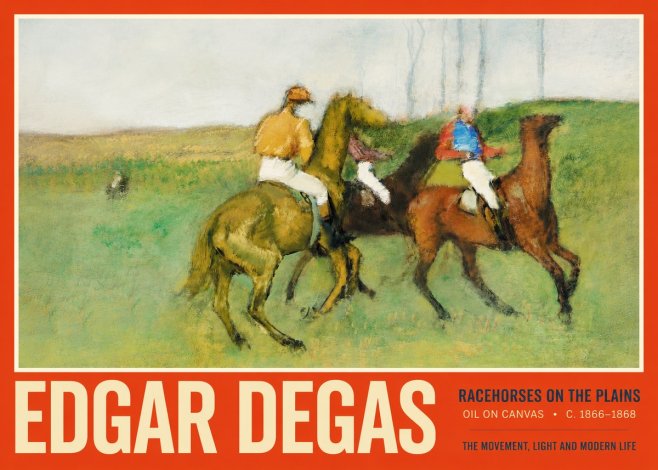 Edgar Degas Racehorses on the Plains No2 - Póster