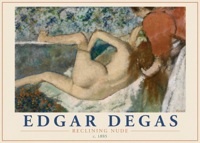 Edgar Degas Reclining Nude No3 - Póster