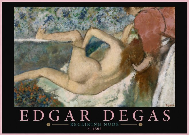 Edgar Degas Reclining Nude No5 - Póster