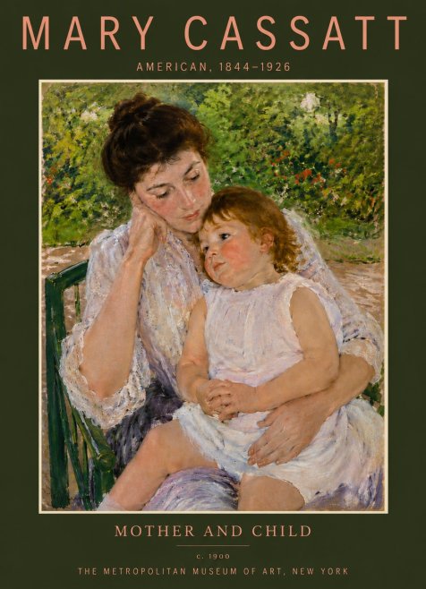 Mary Cassatt Mother and Child I No5 - Póster