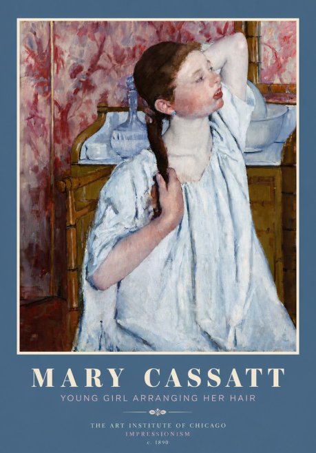 Mary Cassatt Young Girl Arranging Her Hair No4 - Póster