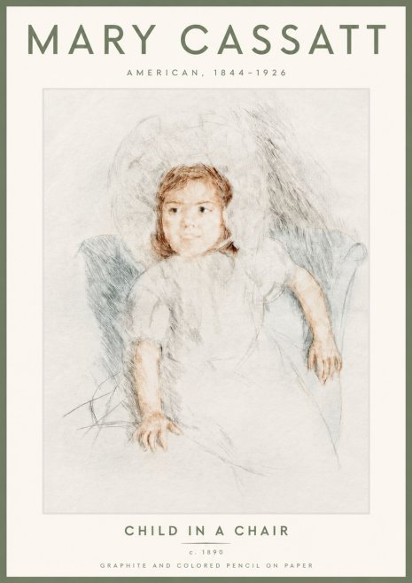 Mary Cassatt Child in a Chair No4 - Póster