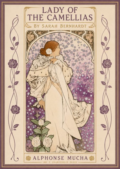 Mucha Lady of the Camellias No2 - Póster