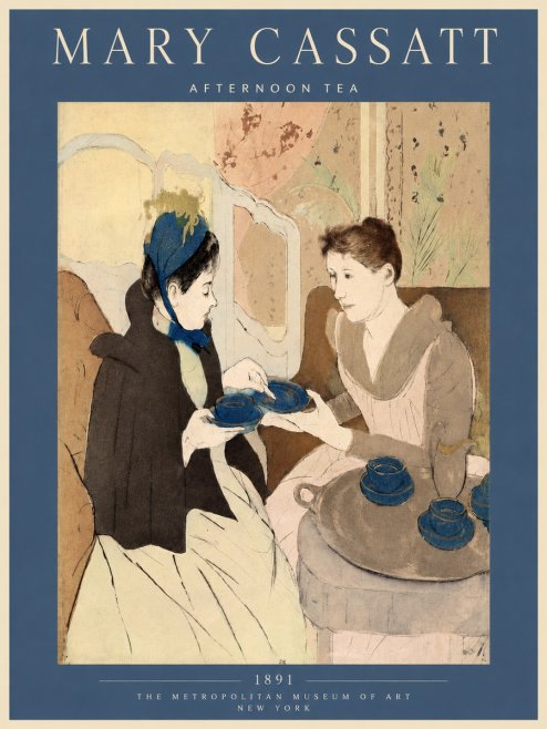Mary Cassatt Afternoon Tea No5 - Póster