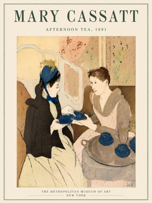 Mary Cassatt Afternoon Tea No6 - Póster