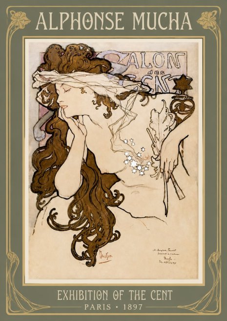 Mucha Salon Des Cent No3 - Póster
