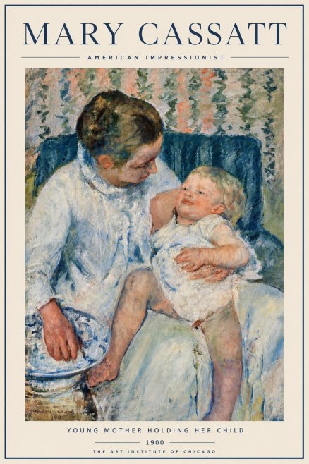 Mary Cassatt Young Mother Holding Her Child No3 - Póster
