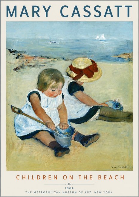 Mary Cassatt Children on the Beach No4 - Póster