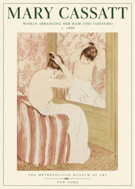 Mary Cassatt Woman Arranging Her Hair (the Coiffure) No3 - Póster