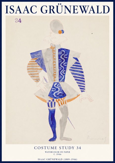 Isaac Grünewald Costume Study 34 No1 - Póster