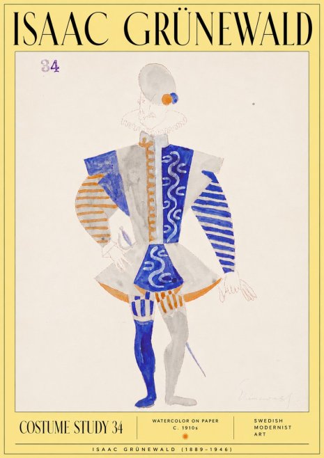 Isaac Grünewald Costume Study 34 No6 - Póster