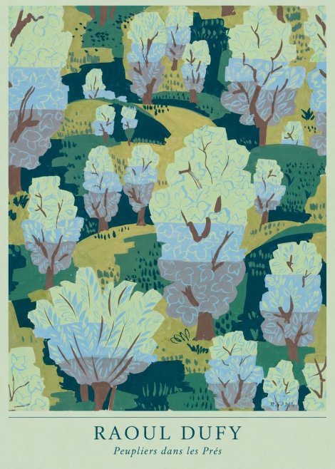 Raoul Dufy Peupliers Dans Les Prés No4 - Póster