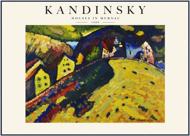 Kandinsky Houses in Murnau No1 - Póster