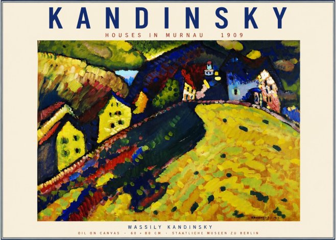 Kandinsky Houses in Murnau No2 - Póster