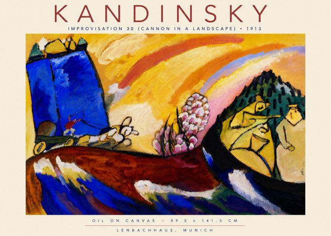 Kandinsky Improvisation 30 (Cannon in a Landscape) No4 - Póster