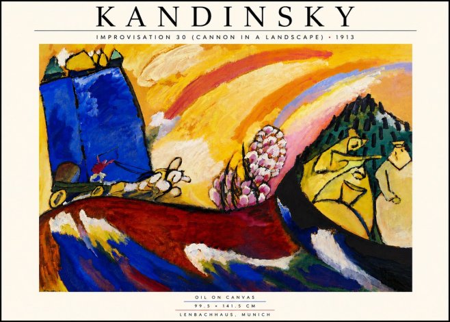 Kandinsky Improvisation 30 (Cannon in a Landscape) No6 - Póster