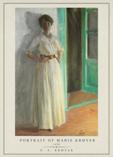 P.S. Krøyer Portrait of Marie Krøyer No1 - Póster