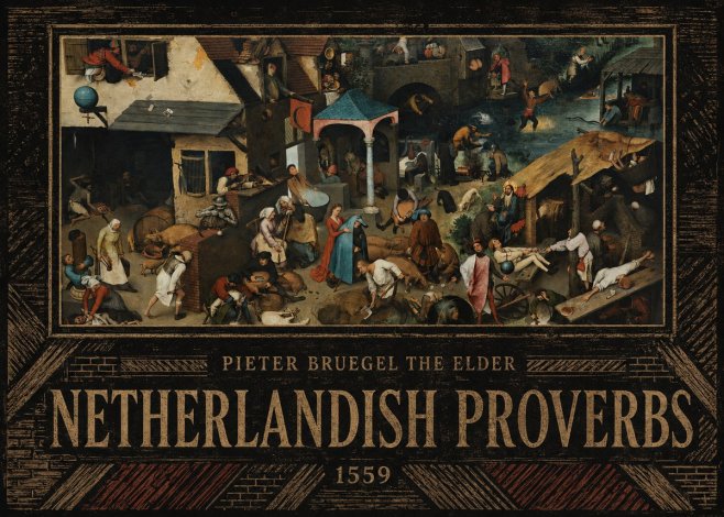 Pieter Bruegel Netherlandish Proverbs III No5 - Póster