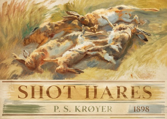 P.S. Krøyer Shot Hares No3 - Póster
