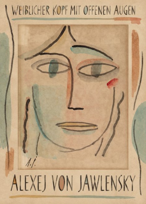 Alexej von Jawlensky Weiblicher Kopf Mit Offenen Augen No1 - Póster