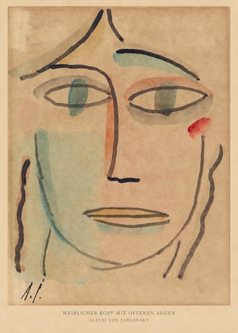 Alexej von Jawlensky Weiblicher Kopf Mit Offenen Augen No5 - Póster